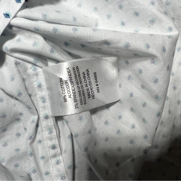 Lee Shirt Mens White Stretch Regular Fit Button Up Short Sleeve Size XL - Picture 5 of 9